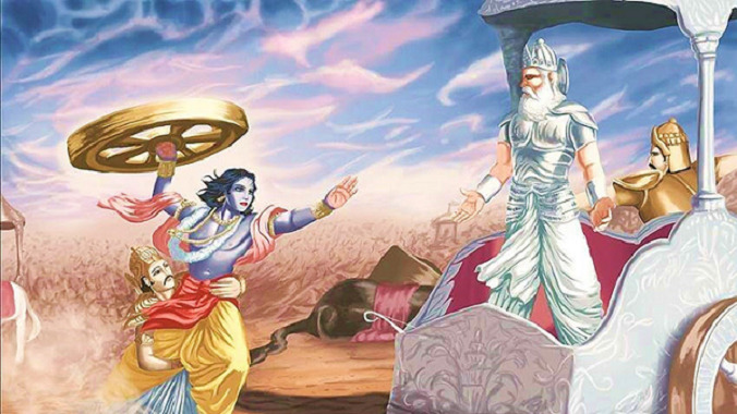 Mahabharata-Bhishma-Krishna